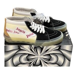 Vans Vault Palm Angels Sk8-Mid VLT LX Mens 8 / Wmns 9.5 Blk Chipmunk VN0A7TNH78C